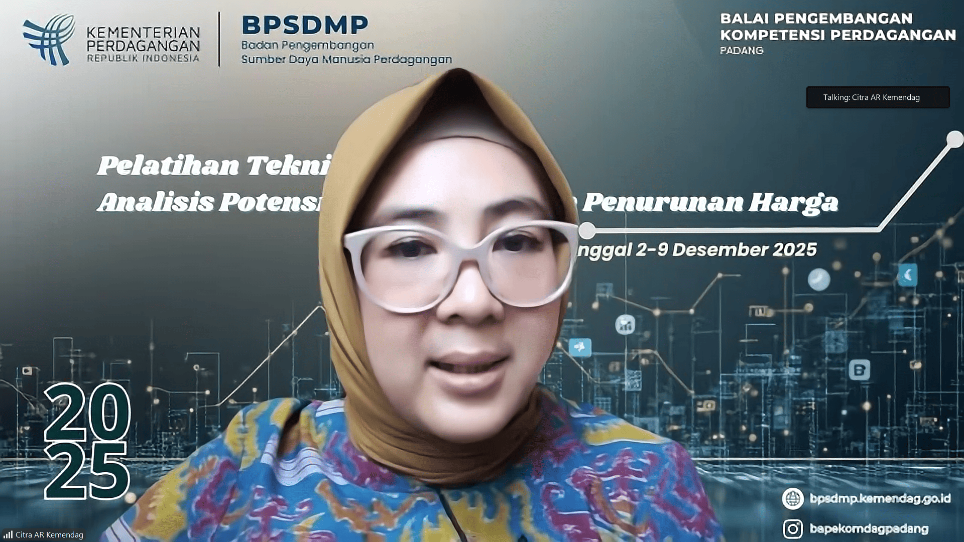 Pembukaan Pelatihan Teknis Analisis Potensi Isu Kenaikan dan Penurunan Harga